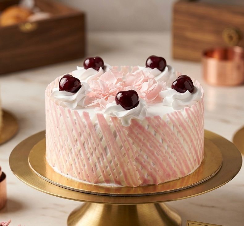 Pink Cherry Cream Cake