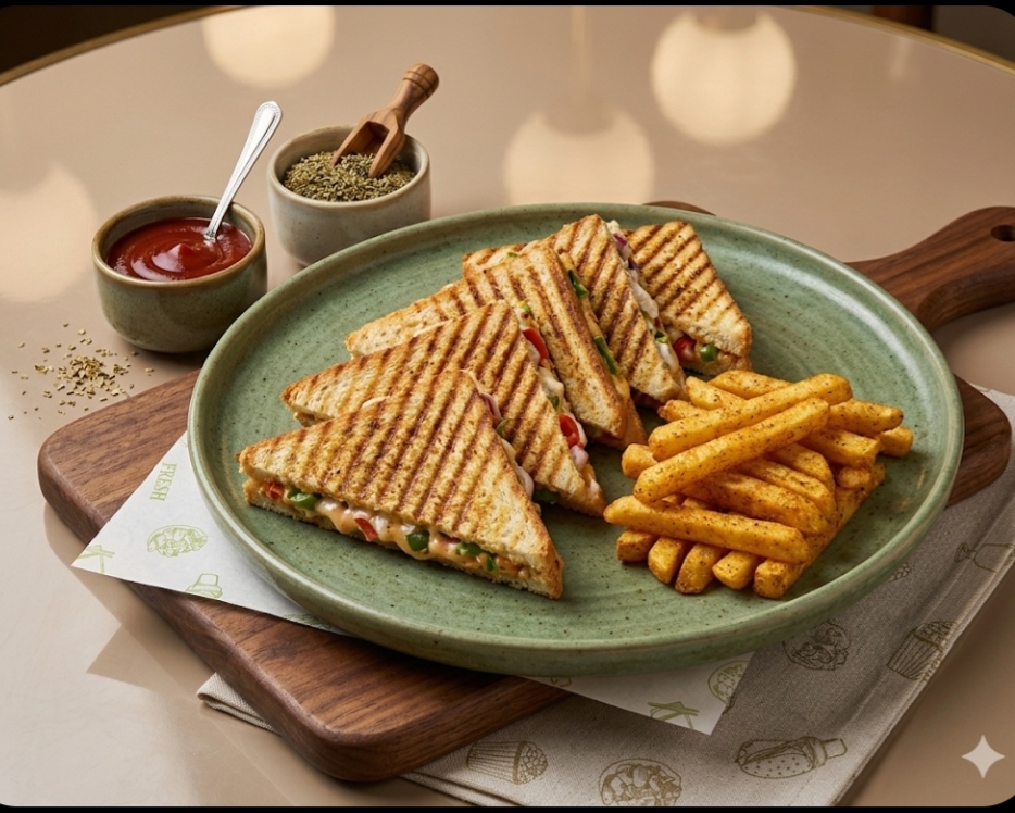 Smoked Paneer Grilled Sandwich